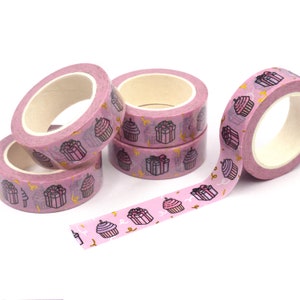 Birthday | Gold Foiled Doodle Washi Tape | Plannerface Decorative Tape, Cute Stationery, Planner Tape, Scrapbooking