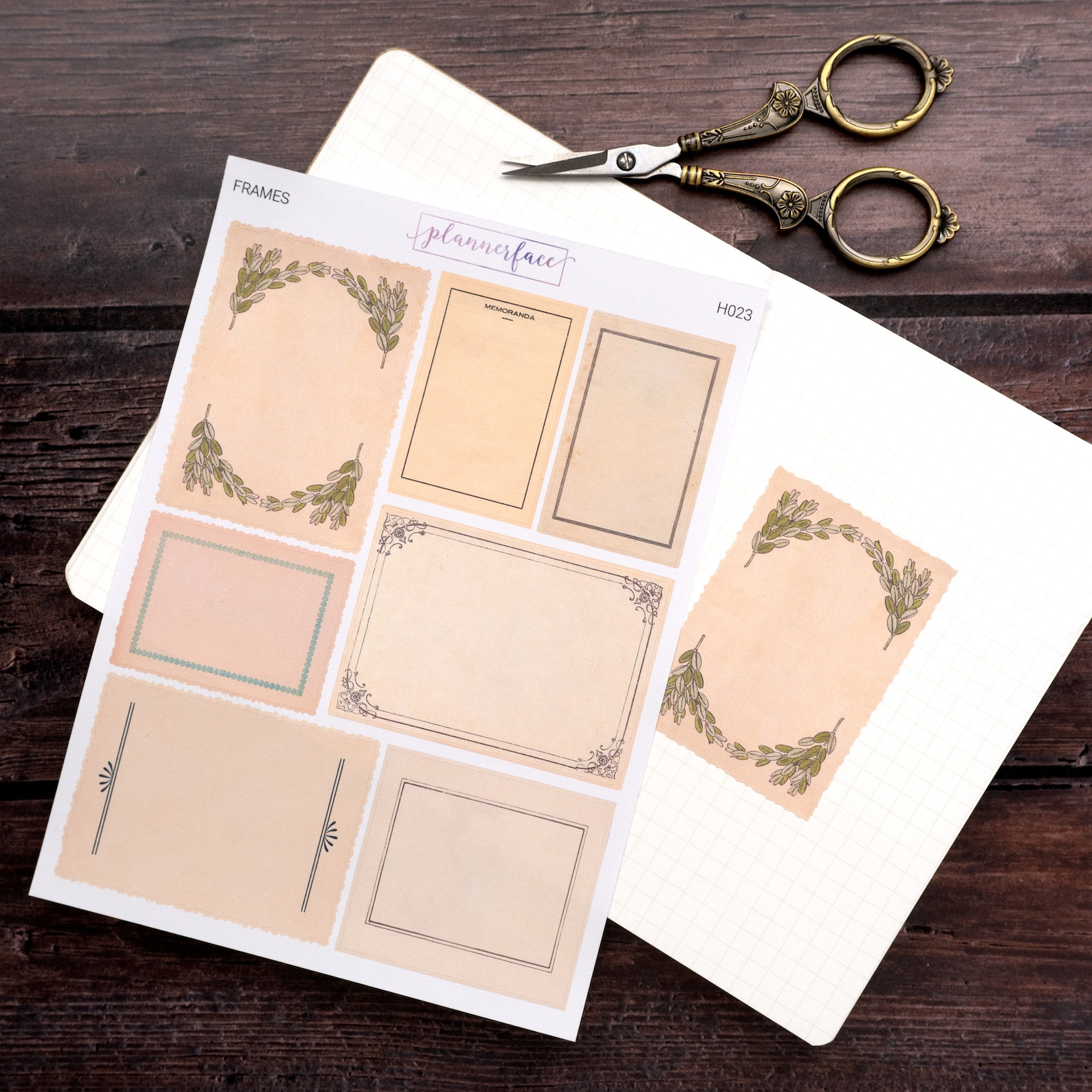 Vintage Frame Journalling Stickers for Bullet Journals & Notebooks ...