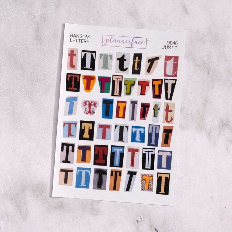 Ransom Note Journalling Stickers - Individual Letters! for Junk ...