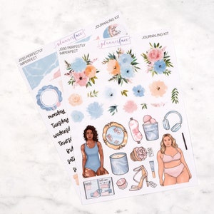 Perfect Imperfect Journalling Kit voor Bullet Journals & Notebooks, Scrapbooking Sticker Set, Daily Planner Decoratiebundel met bloemen