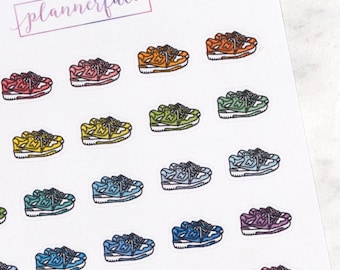 Trainers Planner Stickers | Mini Doodle Icons (35 Stickers Per Sheet) Cute & Colourful