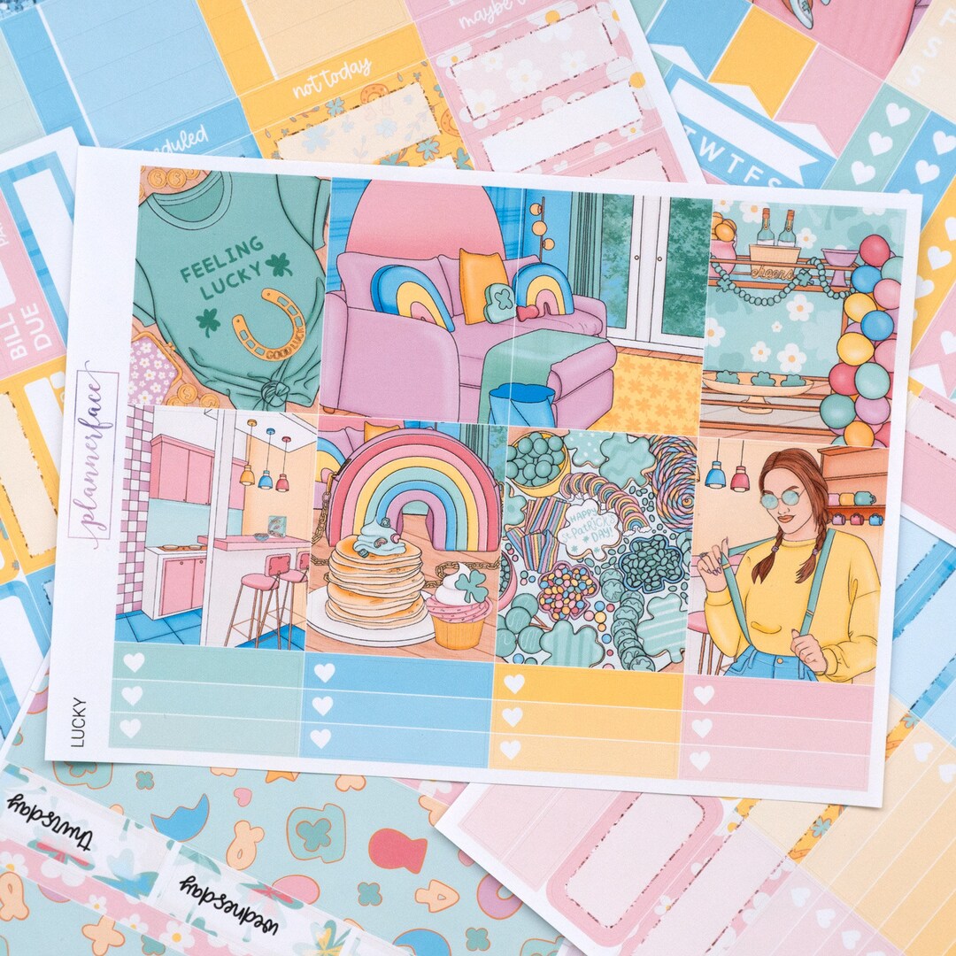 Lucky Planner Sticker Full Weekly Kit (7x9 Vertical, A5) Creative ...