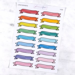 Große Banner Aufkleber | Multicolor Regenbogen Funktionale Aufkleber für vertikale Planer