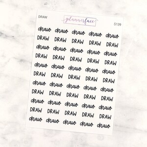 Scripts tekenen | Belettering Planner Stickers, Planning Scripts, Gemengde handgeschreven lettertypen in zwart (S139)