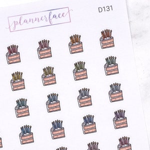 バースデーケーキスライスとキャンドル プランナーステッカー | ミニ落書きアイコン (1シートあたり35ステッカー) キュートでカラフル