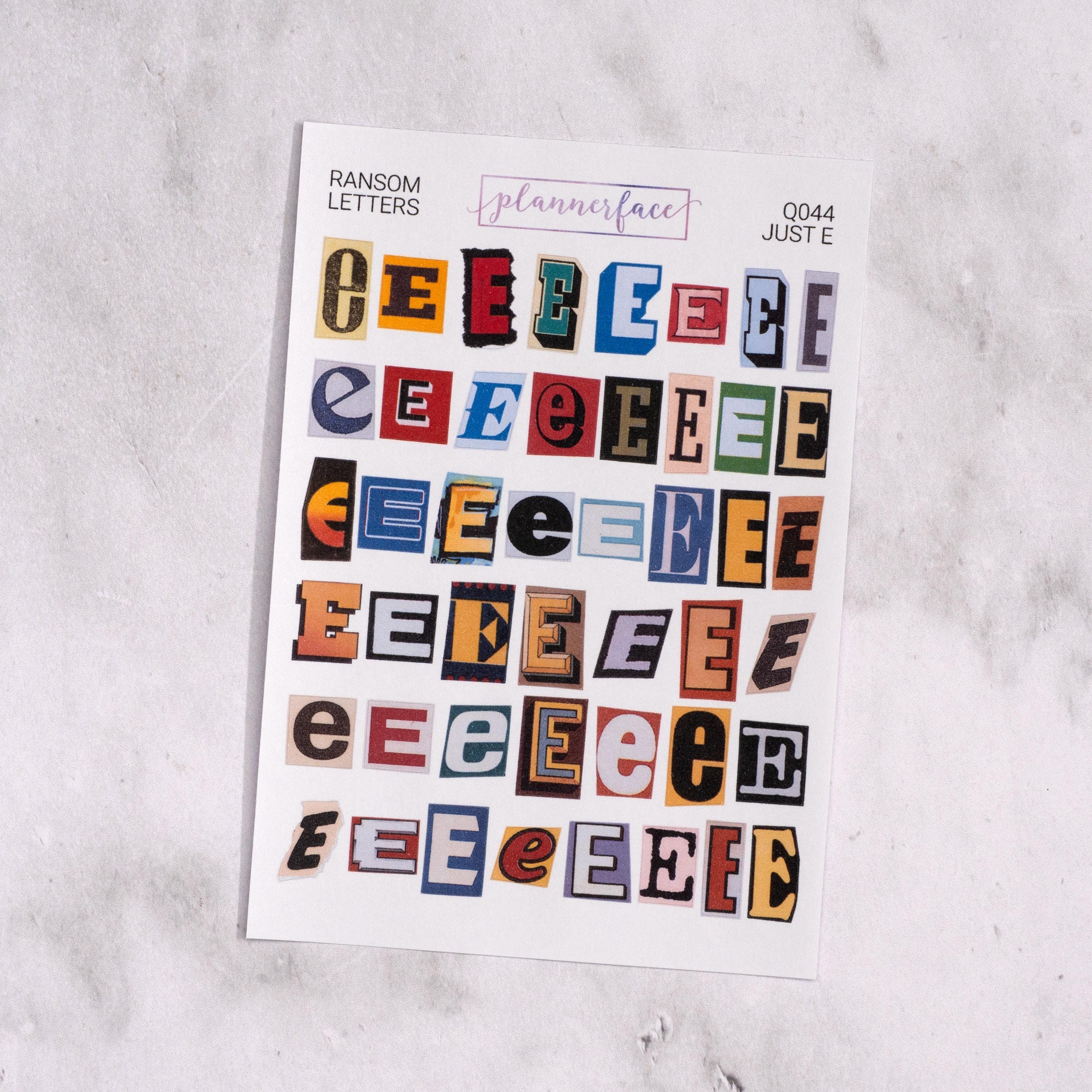 Ransom Note Journalling Stickers - Individual Letters! for Junk ...