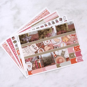 Bloom Monthly Kit | Frühlings-Monatsaufkleber-Kit zur Verwendung mit vertikalen Planern, Standard Vertikales Monats-Kit, ECLP