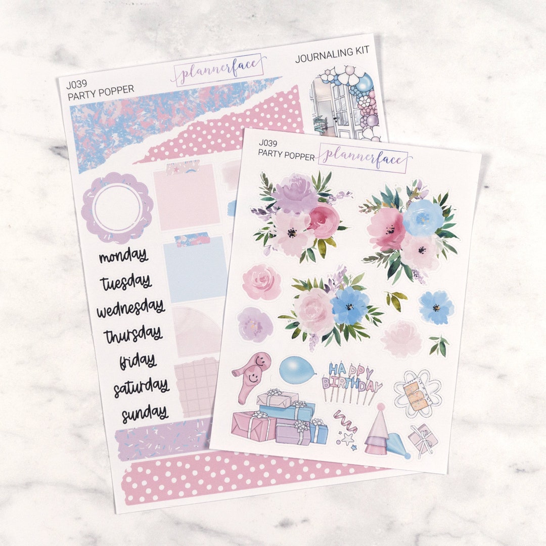 Party Popper Journalling Kit for Bullet Journals & Notebooks ...