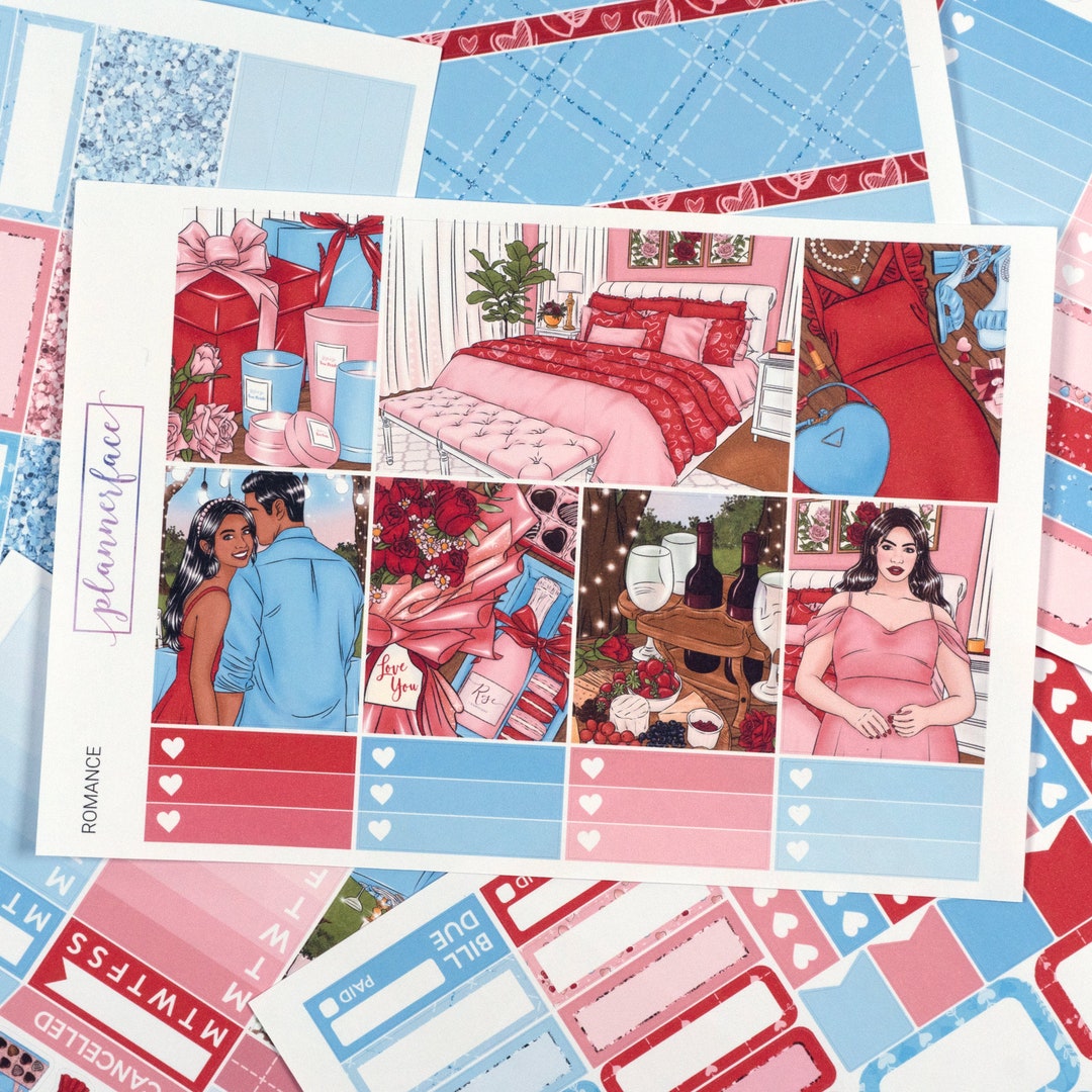 Romance Planner Sticker Weekly Kit for 1.5 Inch Vertical Column ...