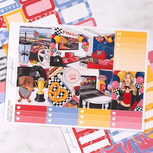 Kit settimanale mini "Lights Out & Away We Go" / Adesivi per planner verticali, set funzionale decorativo da 4+ pagine per la pianificazione o la conservazione dei ricordi
