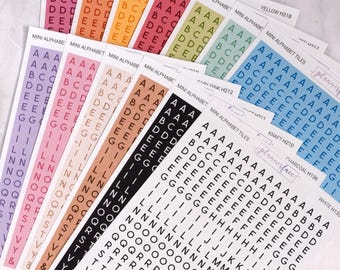 Tiny Alphabet Letter Stickers for Scrapbooks, Journals & Planners - 320 Mini Stickers