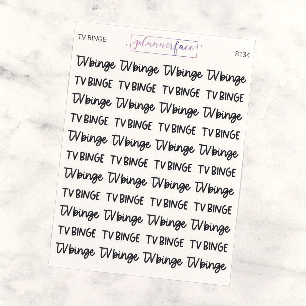 Mixed Hand Script TV Binge Scripts | Lettering Planner Stickers, Planning Scripts, Mixed ...
