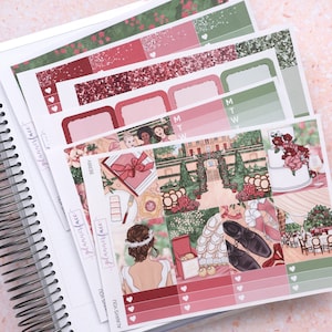 Always You Berry Fall Wedding Planner Kit settimanale di adesivi per pianificatori verticali da 1,5 pollici (7x9, B6, A5) Adesivi funzionali e decorativi - SVK