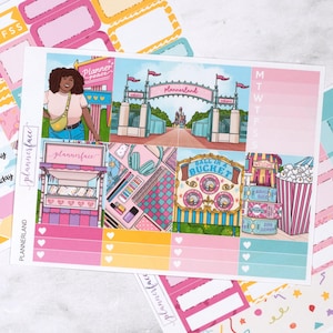 Kit Semanal Plannerland Mini | Adesivos de Carnaval para Planejadores Verticais, Conjunto Decorativo e Funcional com Mais de 4 Páginas para Planejamento ou Memorização
