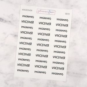 Voiceover Scripts | Lettering Planner Stickers, Planning Scripts, Mixed Hand Lettered Fonts in Black (S072)