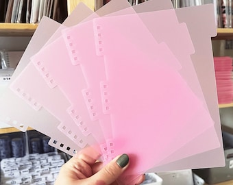Pink Divider Set for Reusable Sticker Albums | Sticker Organisation, Sticker Storage, Planning Organization, Plannerface