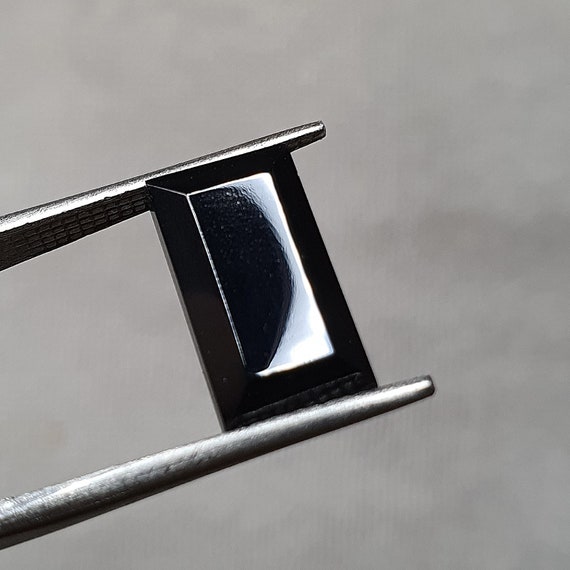 natural stone Top quality Black Spinel Raw Rare gemstone,23,9\u04458,5\u04453,7 mm PAIR Thai Black Spinel cabochon Rare Black Spinel Pleonaste