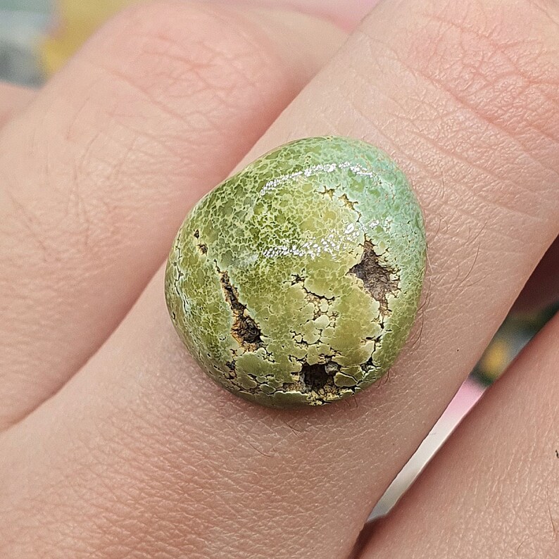 Old Stock Turquoise 100/% Natural Turquoise from Kazakhstan No stabilization Turquoise natural Green stone Yellow Turquoise cabochon 7,44 Ct