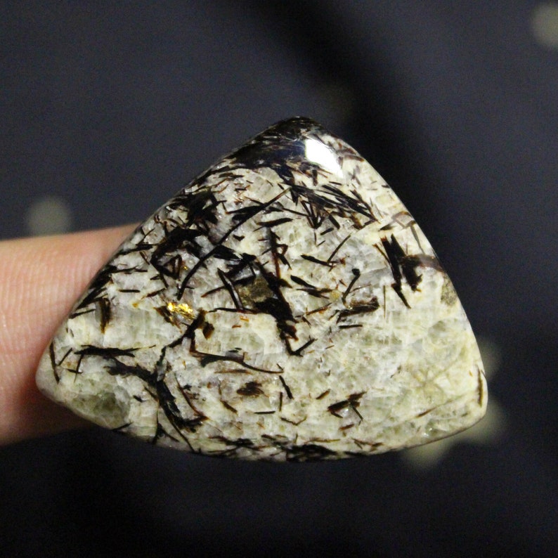 Rare Astrophyllite Cabochon Top quality Handmade Russian Astrophyllite gold cabochon Petroglyph Rare gemstone 43x35x29mm natural stone