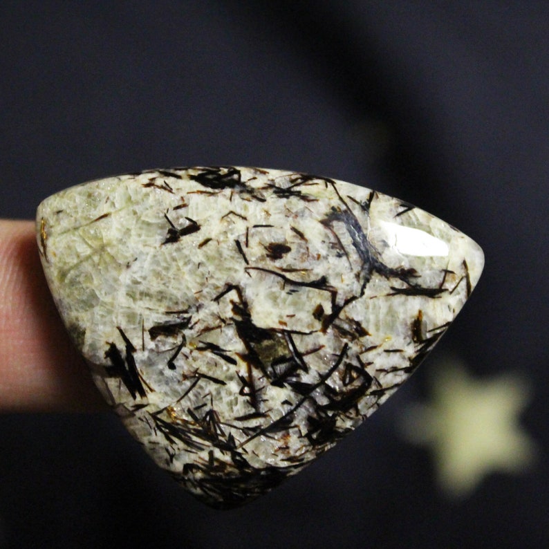 Rare Astrophyllite Cabochon Top quality Handmade Russian Astrophyllite gold cabochon Petroglyph Rare gemstone 43x35x29mm natural stone