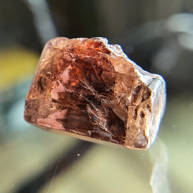 17.12 Ct Jacinth Natural Zircon Top Crystal Rought From Etsy