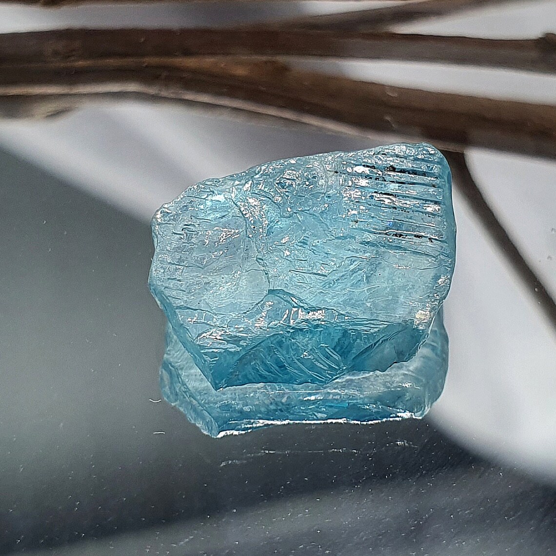 919 ct TOP CRYSTAL Natural Blue Zircon rough Blue Zircon Etsy