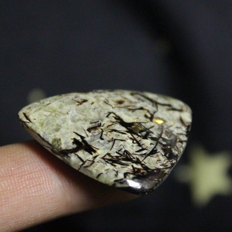 Rare Astrophyllite Cabochon Top quality Handmade Russian Astrophyllite gold cabochon Petroglyph Rare gemstone 43x35x29mm natural stone