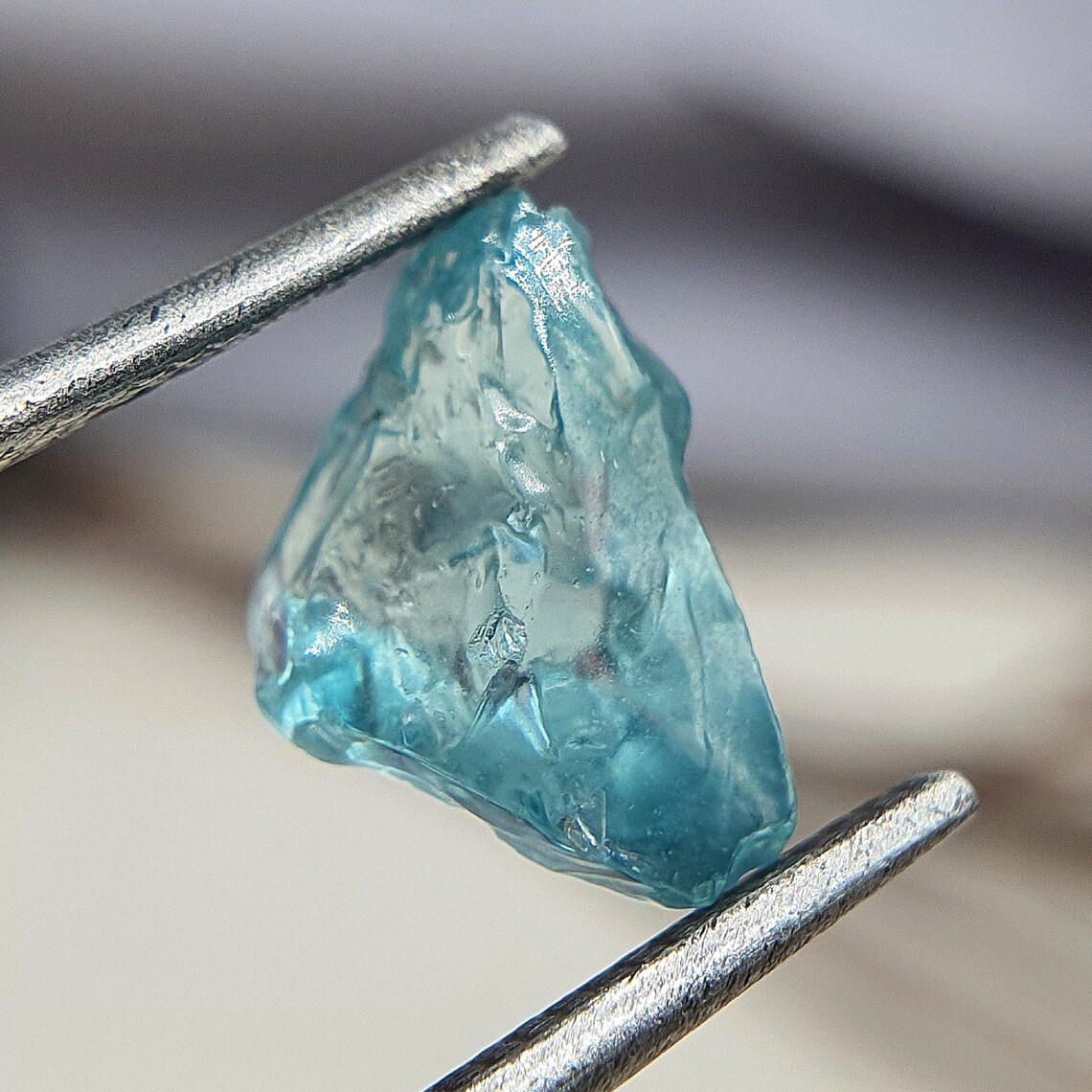 36 ct TOP CRYSTAL Natural Blue Zircon rough Blue Zircon Etsy