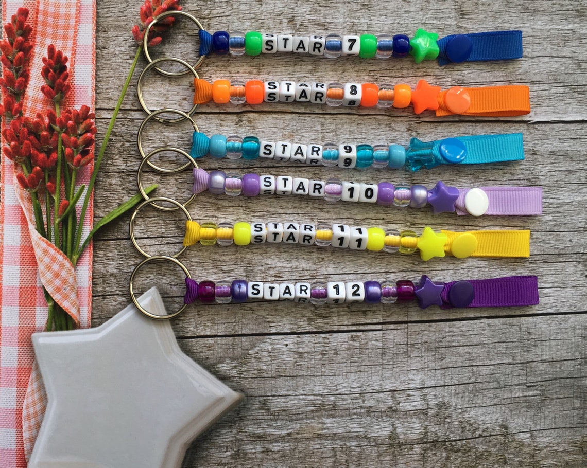 Personalised Handmade Bead Keyrings ANY NAME Ideal for Etsy