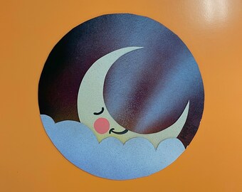 cute sleepy crescent moon one