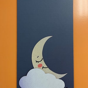 cute sleepy crescent moon three