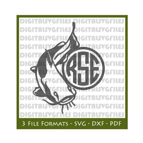 Download Catfish Monogram SVG File Catfish Initial Monogram svg ...