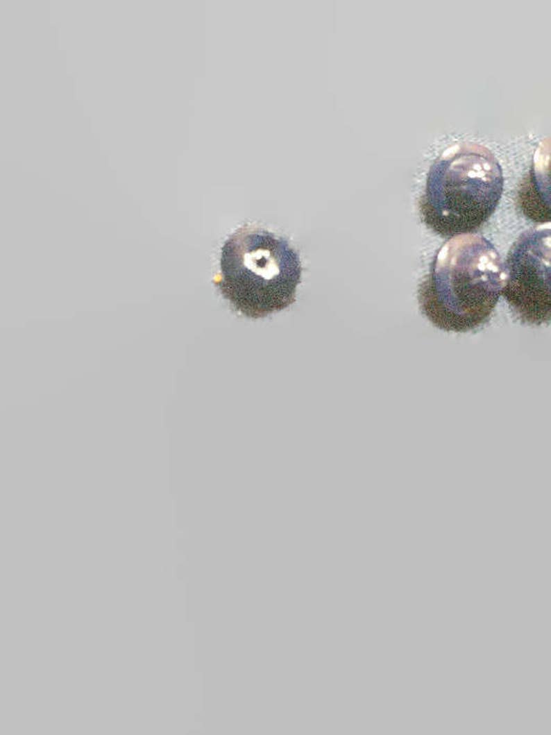 Buttons 8 blue glass molded 1 piece
