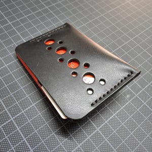 Porta carte sottile e minimalista, in pelle pieno fiore di alta qualità, concia al vegetale, fatto e cucito a mano, portafoglio con tasca frontale, MG8136