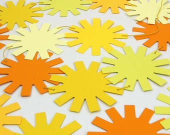 Summer Garland / Sunshine Banner / Summer Solstice Bunting / Sun Garland / Sunshine Party Decoration / Summer Wedding / Summer Festival