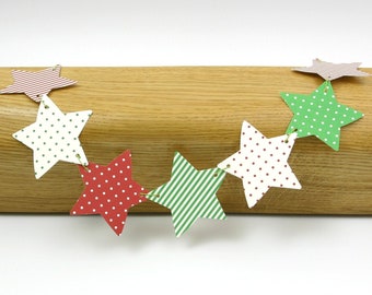 Estrellas de Navidad Guirnalda / Christmas Star Bunting / Decoración de Navidad / Navidad Tradicional / Guirnalda Estrella / Decoración navideña
