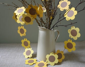 Bunting de girasol / guirnalda de girasol / Girasoles / Boda de verano / Boda de otoño / Lammas / Agosto / Septiembre / Guirnalda de flores