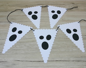 Ghost Garland / Halloween Bunting / Ghost Bunting / Ghostly Garland / Halloween Party Decoration / Halloween Decoration / Halloween Decor
