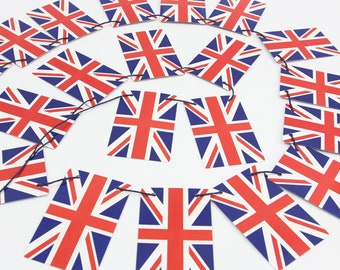 Union Jack Bunting / Union Jack Party Decoration / Union Flag Garland / British Themed Party / UK / Union Jack Decor / Up-cycled