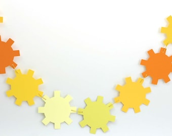 Summer Garland / Sun Bunting / Summer Solstice Bunting / Sunshine Banner / Summer Party Decoration / Summer Sun Garland / Summer Festival