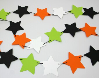 Estrellas brillantes de Halloween Guirnalda / Halloween Star Bunting / Halloween Party Decoration / Halloween Banner / Star Banner