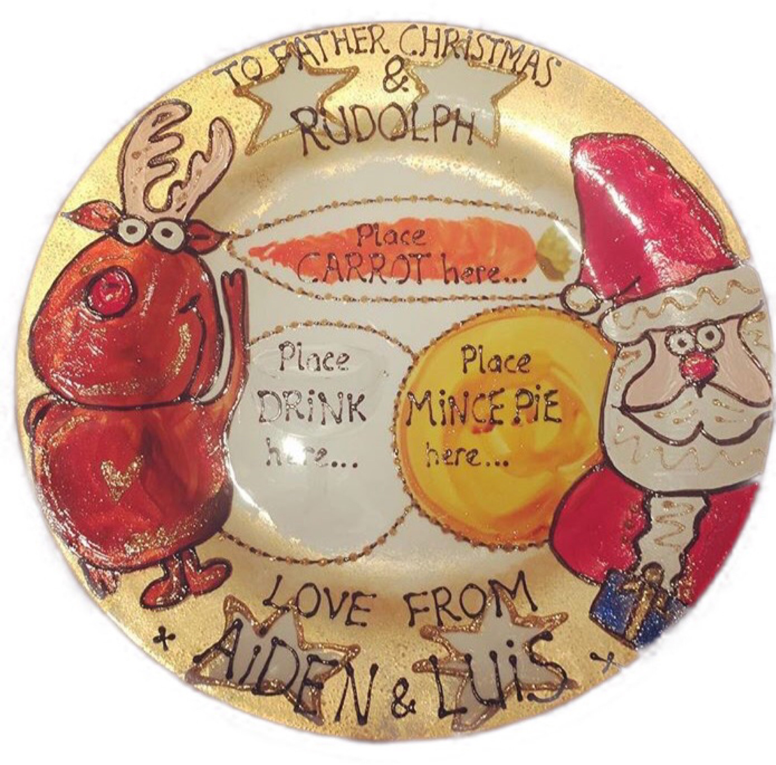 Santa Mince Pie Plate 2025