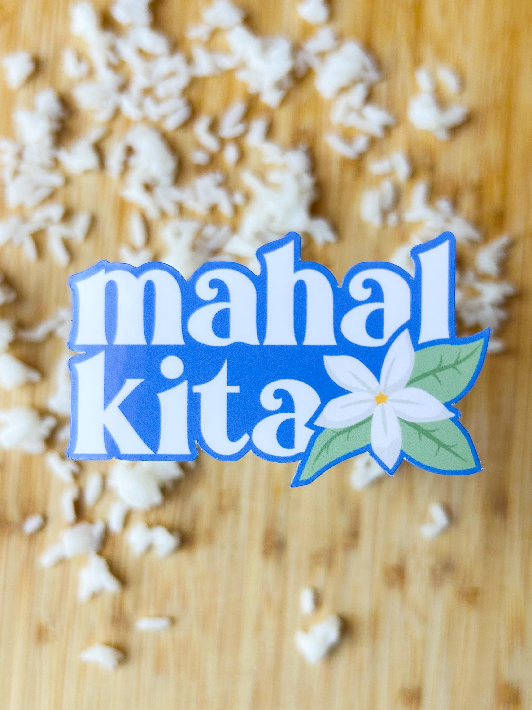 Mahal Lettering Tagalog Design Mahal Kita Tagalog Filipino Greeting Card With Waterproof Sticker - Etsy
