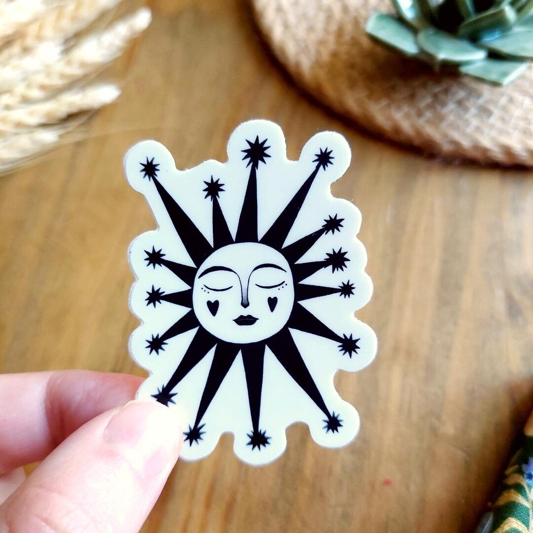 Sunsphere Sticker Sun Vinyl Sticker: Weatherproof Matte Decal - Etsy