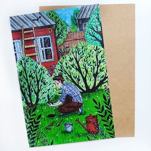 Cartão postal de jardinagem / cartão postal de amante de plantas