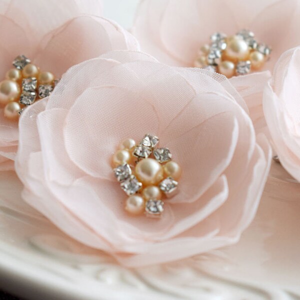 Pink Hair Flower Etsy