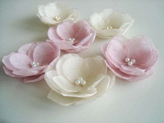 pink wedding hair accessories