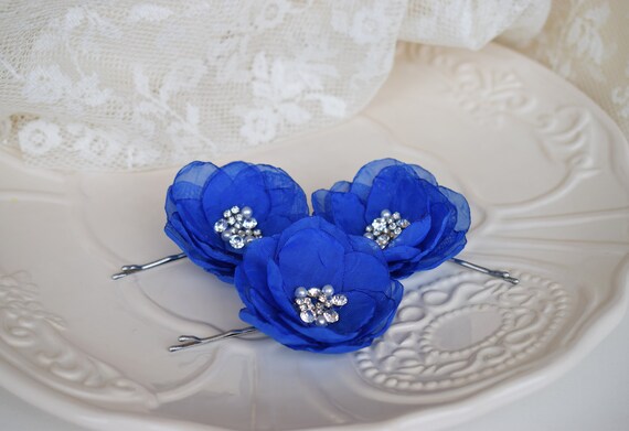 blue flower accessories