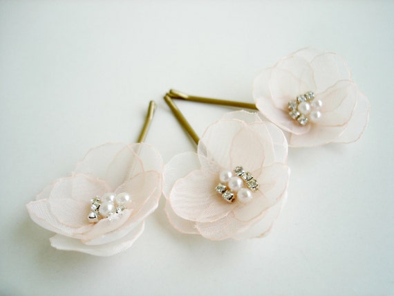 flower hair pins for girls