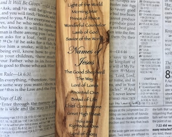 Names of Jesus Olivewood Bookmark